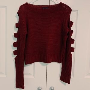 maroon sweater